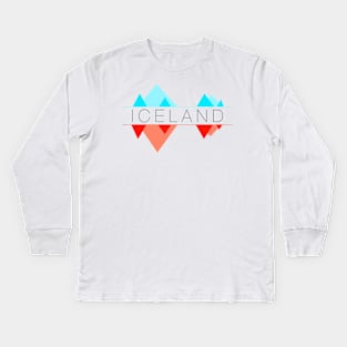 Iceland Lettering Kids Long Sleeve T-Shirt